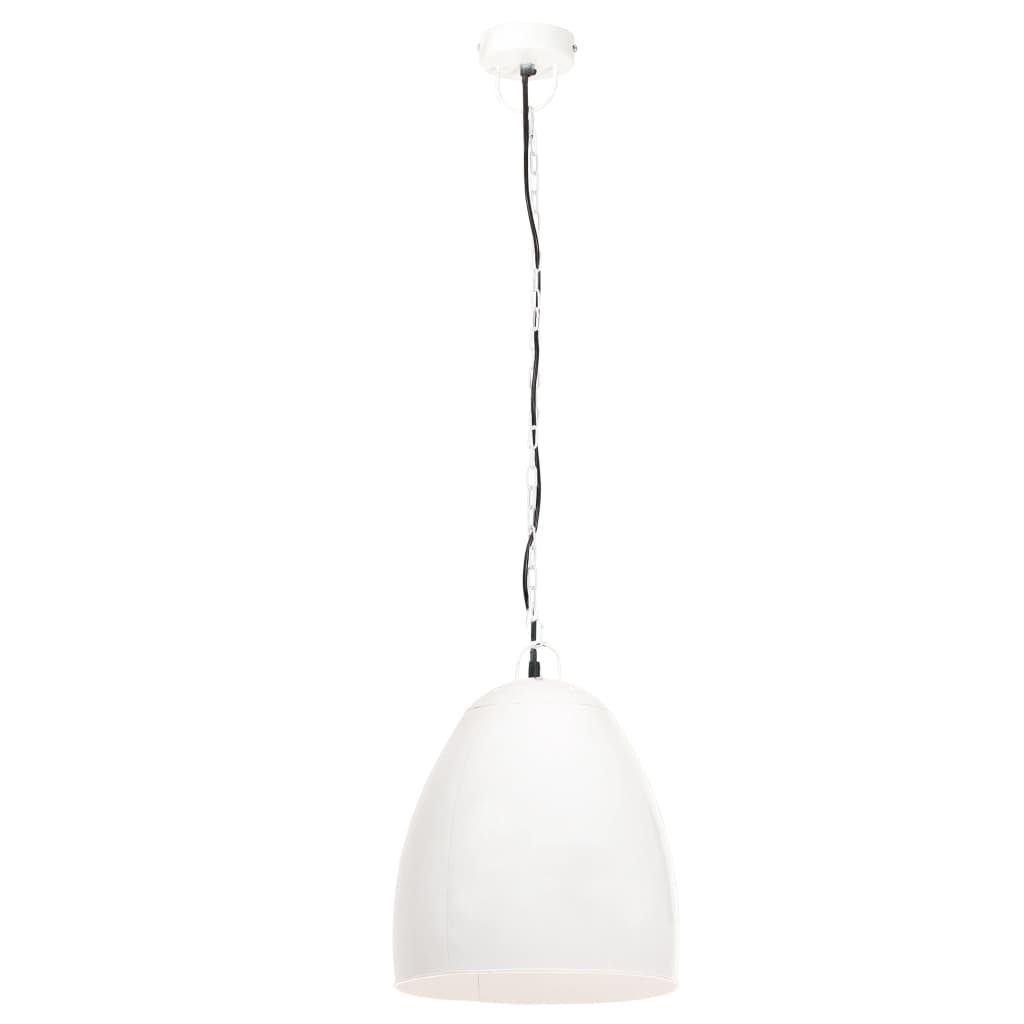 industriel hængelampe 25 W rund 42 cm E27 hvid