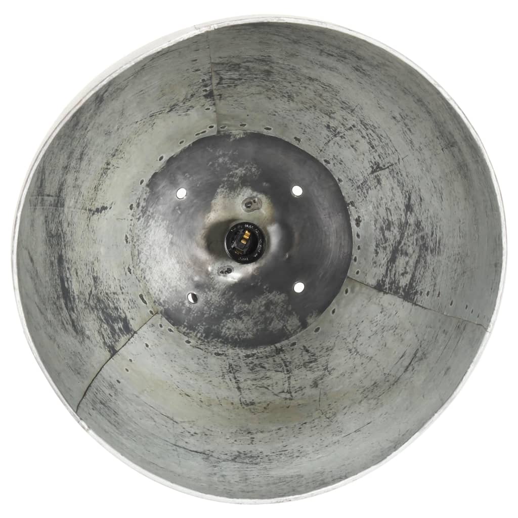industriel hængelampe 25 W rund 32 cm E27 sølvfarvet