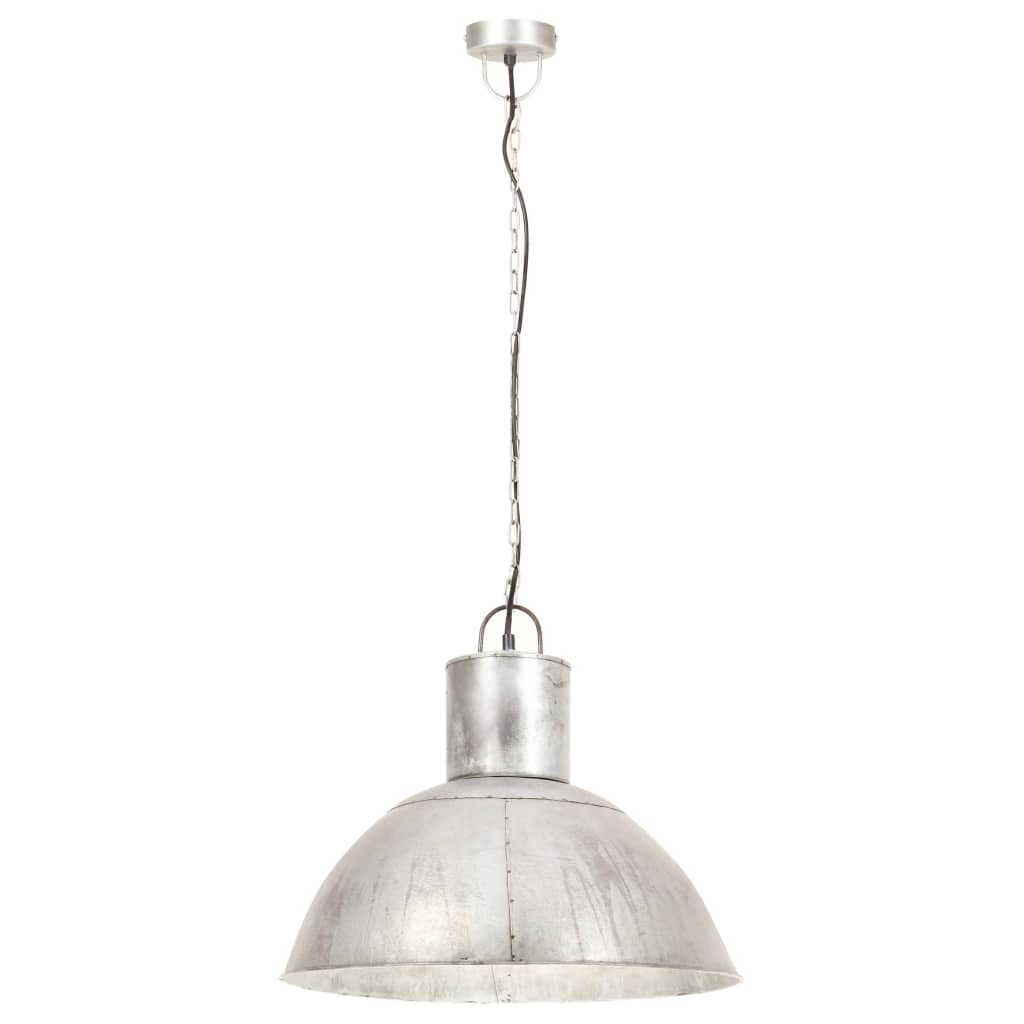 hængelampe 25 W rund 48 cm E27 sølvfarvet