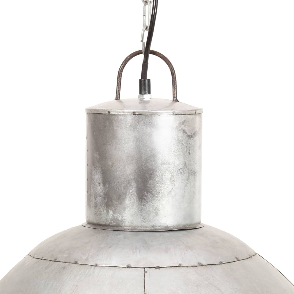 hængelampe 25 W rund 48 cm E27 sølvfarvet