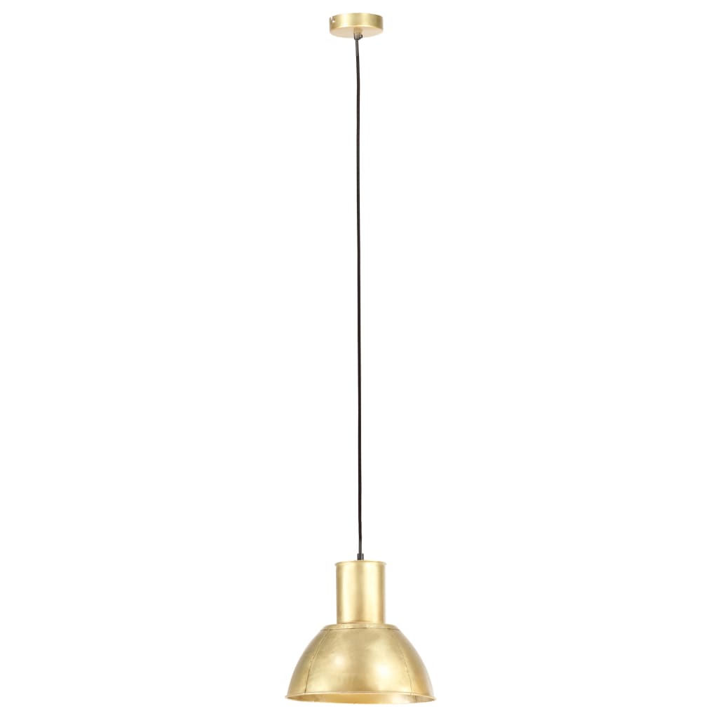 hængelampe 25 W rund 28,5 cm E27 messingfarvet