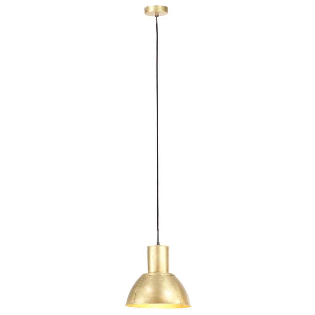hængelampe 25 W rund 28,5 cm E27 messingfarvet