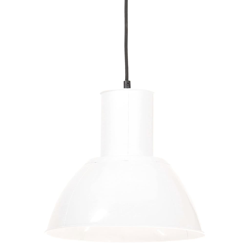 hængelampe 25 W rund 28,5 cm E27 hvid