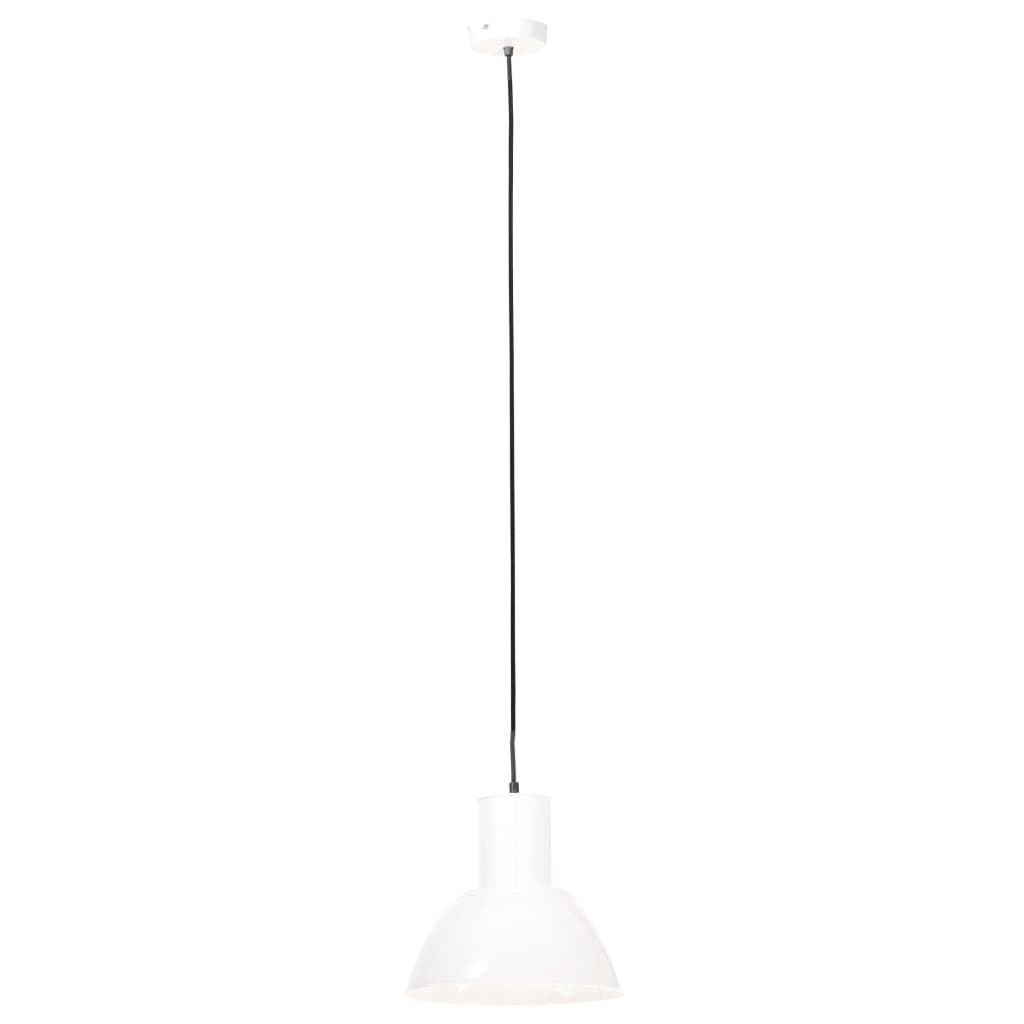 hængelampe 25 W rund 28,5 cm E27 hvid
