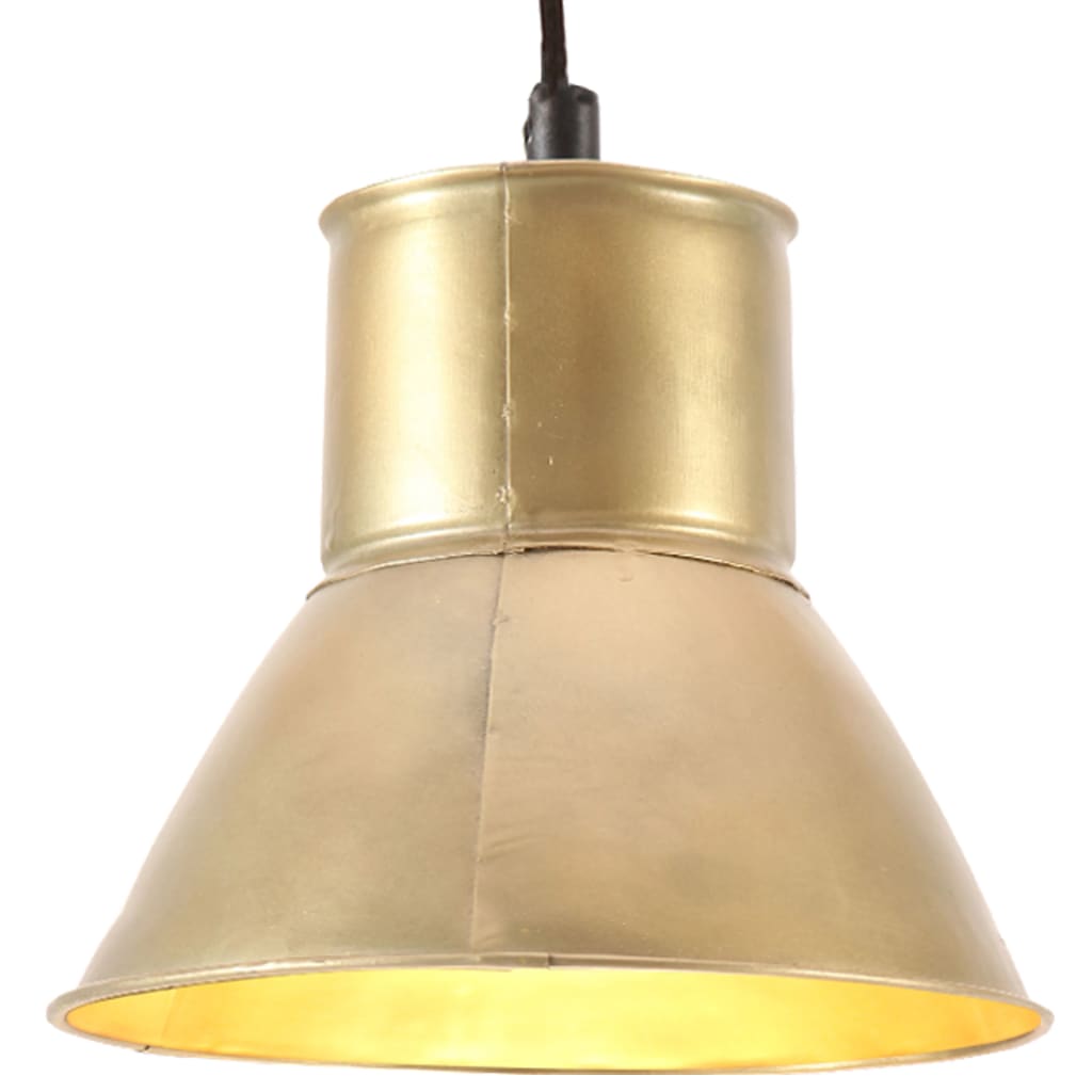 hængelampe 25 W rund 17 cm E27 messingfarvet