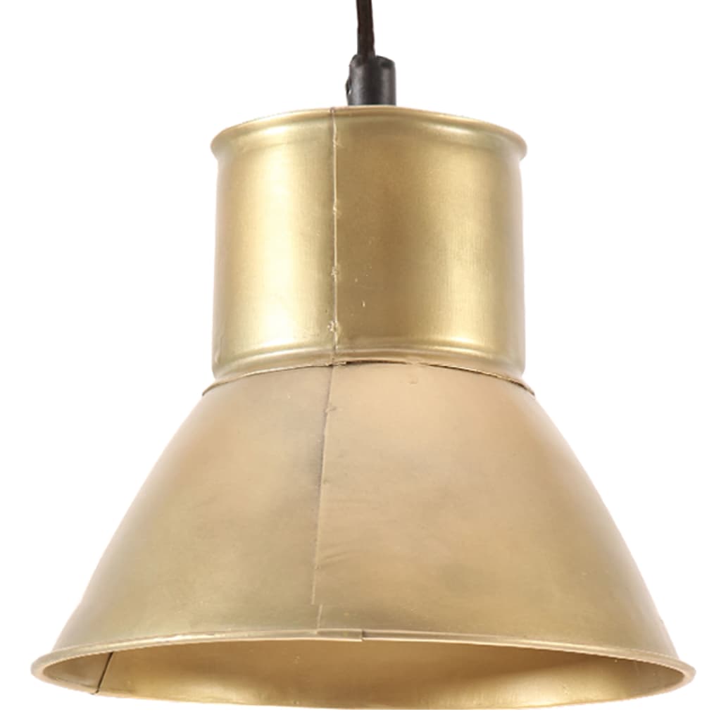 hængelampe 25 W rund 17 cm E27 messingfarvet