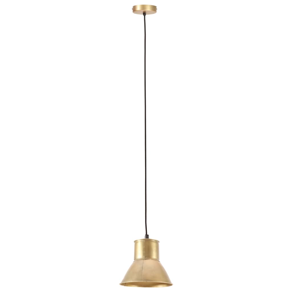 hængelampe 25 W rund 17 cm E27 messingfarvet