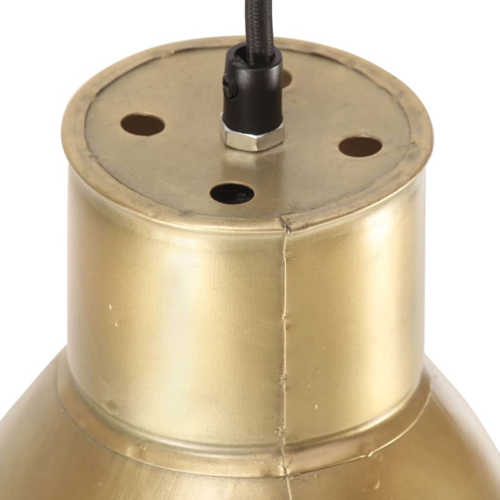 hængelampe 25 W rund 17 cm E27 messingfarvet