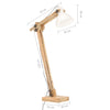 gulvlampe E27 massivt mangotræ hvid