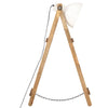 gulvlampe E27 massivt mangotræ hvid