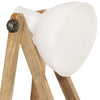 gulvlampe E27 massivt mangotræ hvid