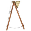 gulvlamper 3 stk. E27 massivt mangotræ messingfarvet