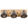 industriel væglampe 70x23 cm E27 mangotræ sølvfarvet