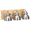 industriel væglampe 68x23 cm E27 mangotræ sølvfarvet