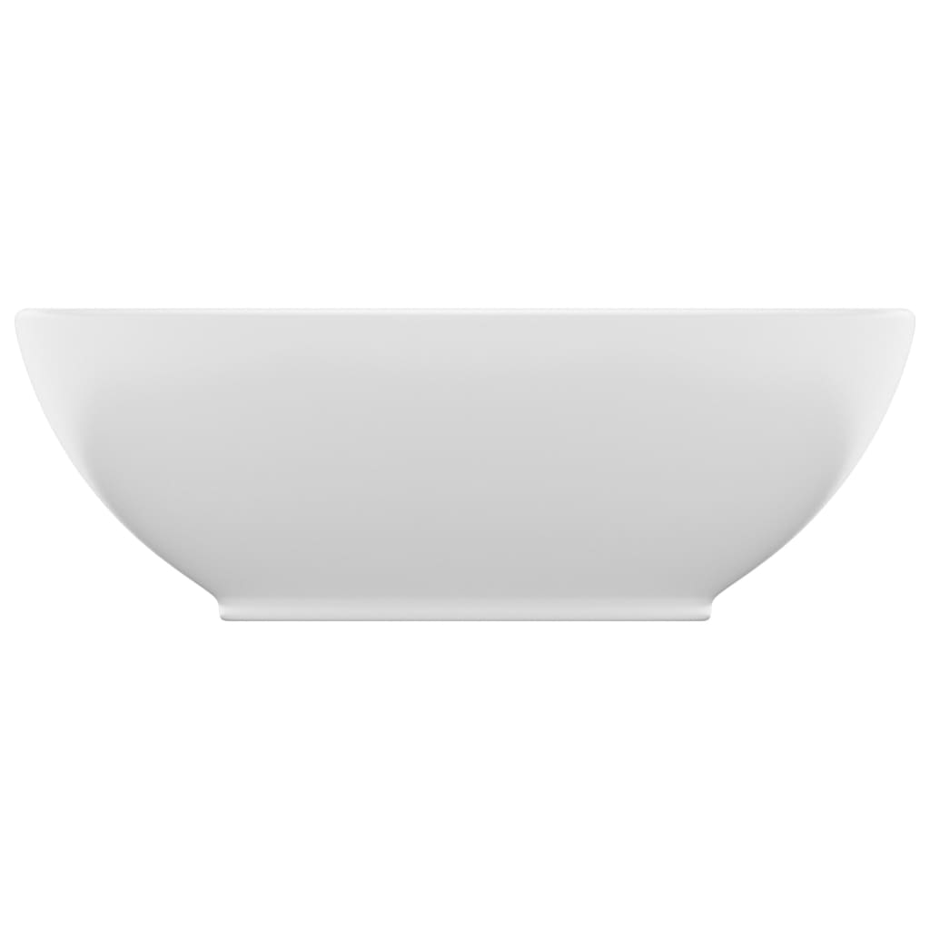 luksuriøs håndvask 40x33 cm keramisk oval mat hvid