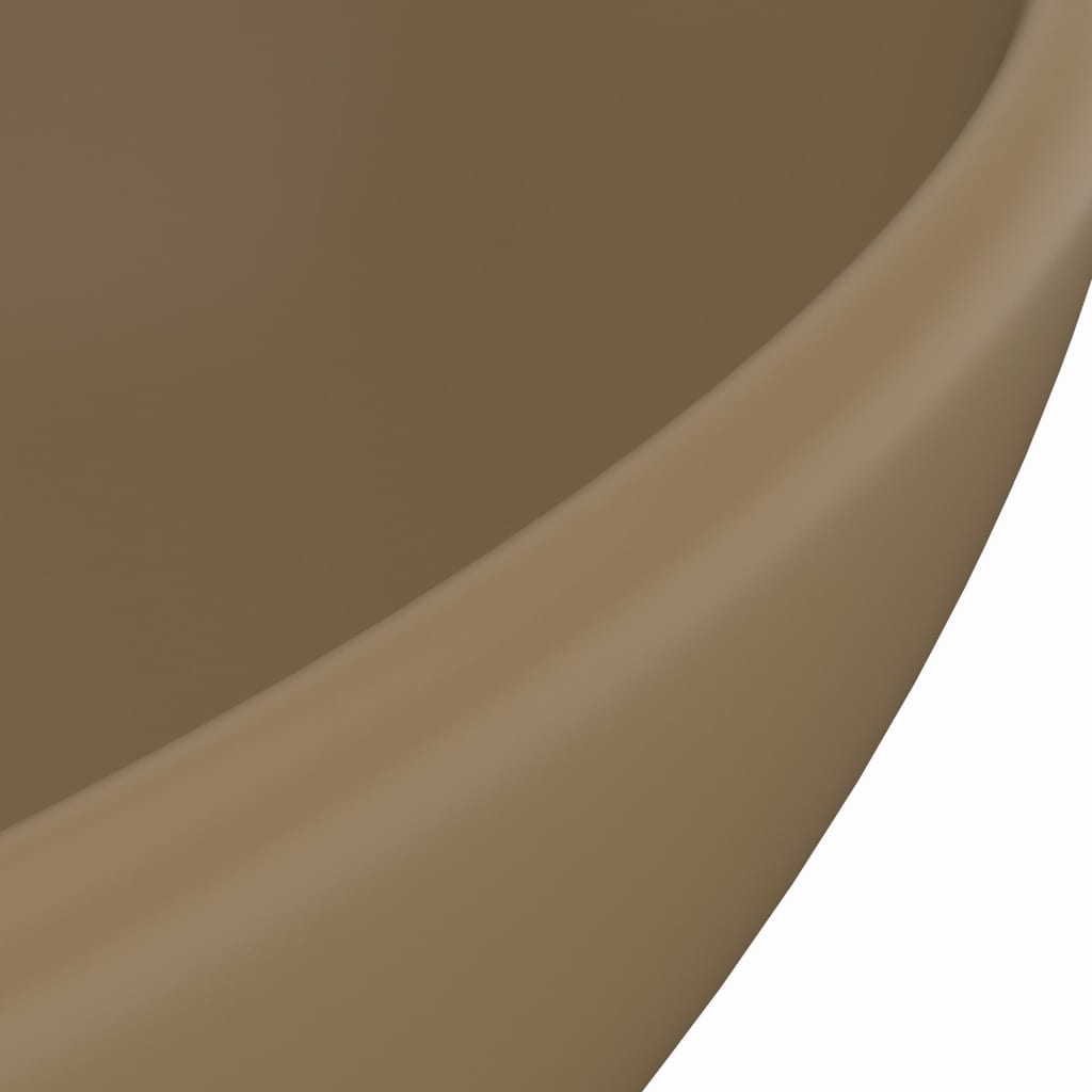 luksuriøs håndvask 40x33 cm keramisk oval mat cremefarvet