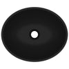 luksuriøs håndvask 40x33 cm keramisk oval mat sort
