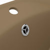 luksuriøs håndvask overløb 58,5x39 cm keramik oval mat creme