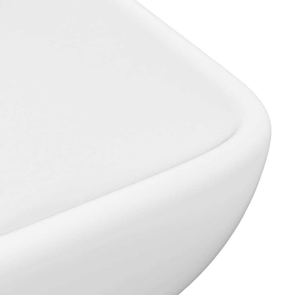 luksuriøs håndvask 71x38 cm rektangulær keramik mat hvid
