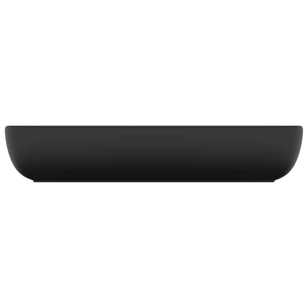 luksuriøs håndvask 71x38 cm rektangulær keramik mat sort