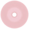 keramisk håndvask til badeværelse rund mat pink