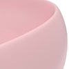 luksuriøs håndvask 40x15 cm rund keramisk mat pink