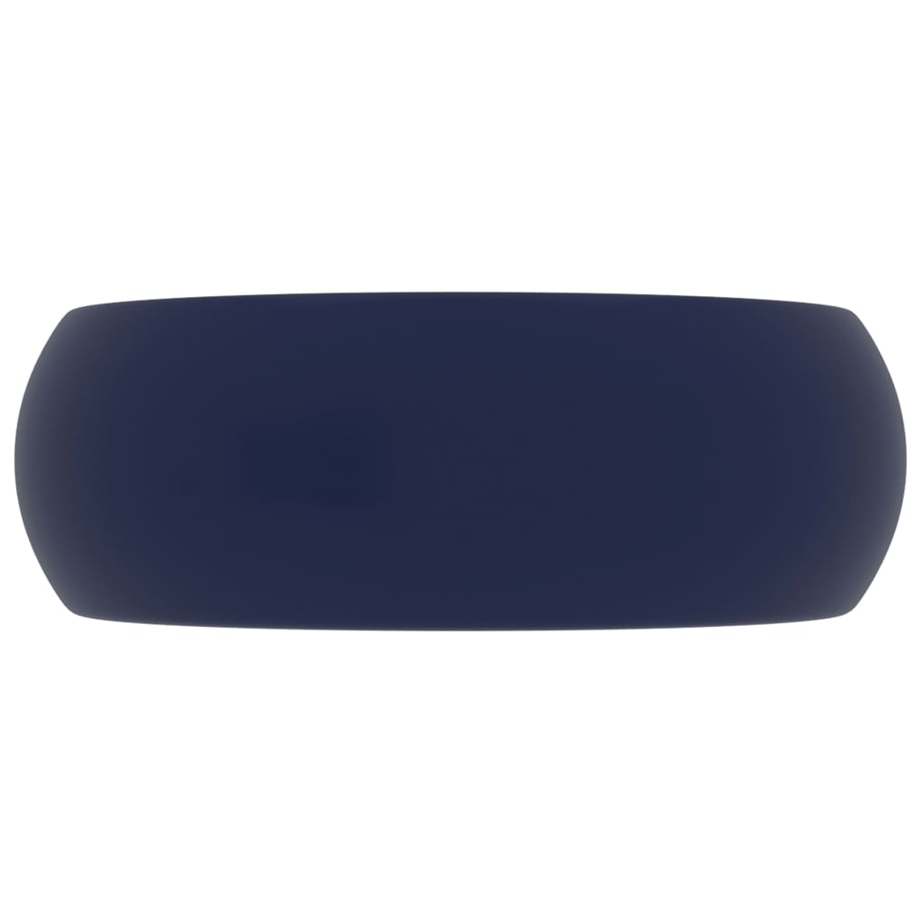 luksuriøs håndvask 40x15 cm rund keramik mat mørkeblå