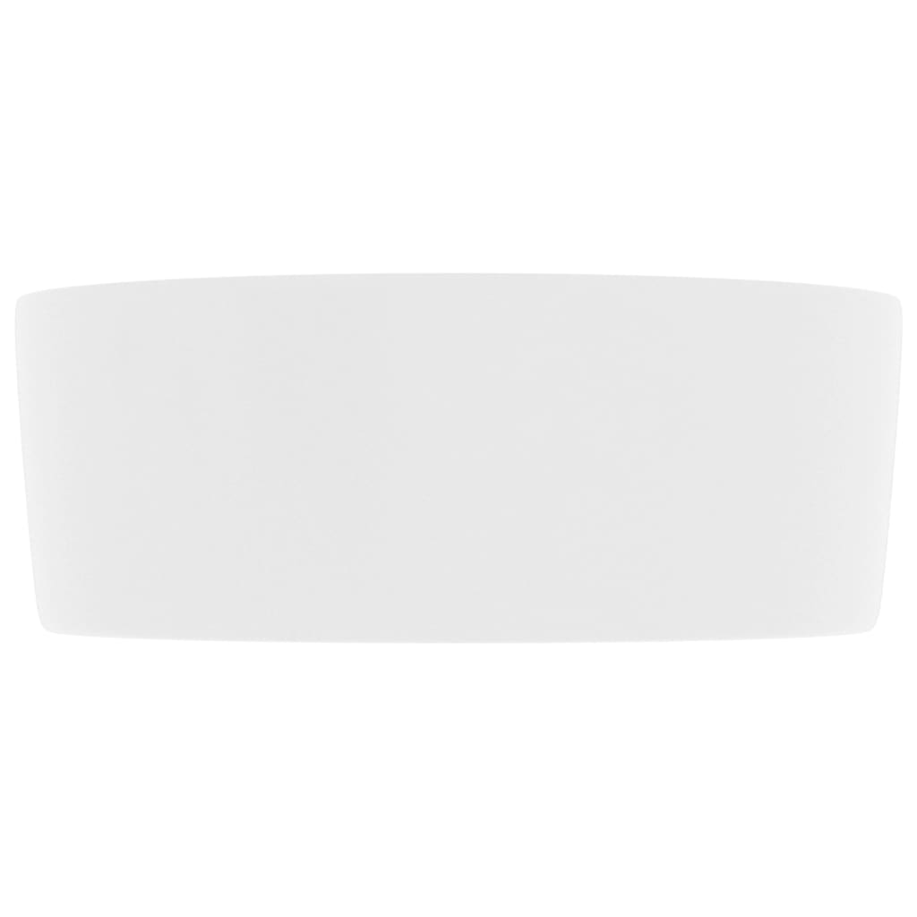 luksuriøs håndvask 40x15 cm rund keramisk mat hvid