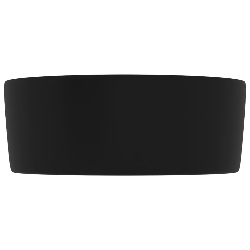 luksuriøs håndvask 40x15 cm rund keramik mat sort