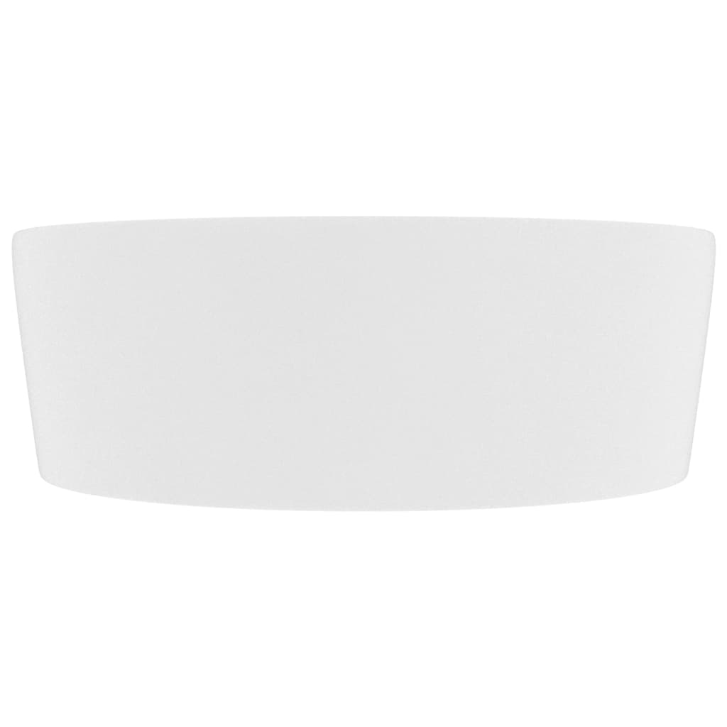 luksuriøs håndvask med overløb 36x13 cm keramik mat hvid