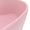 luksuriøs håndvask med overløb 36x13 cm keramik mat pink