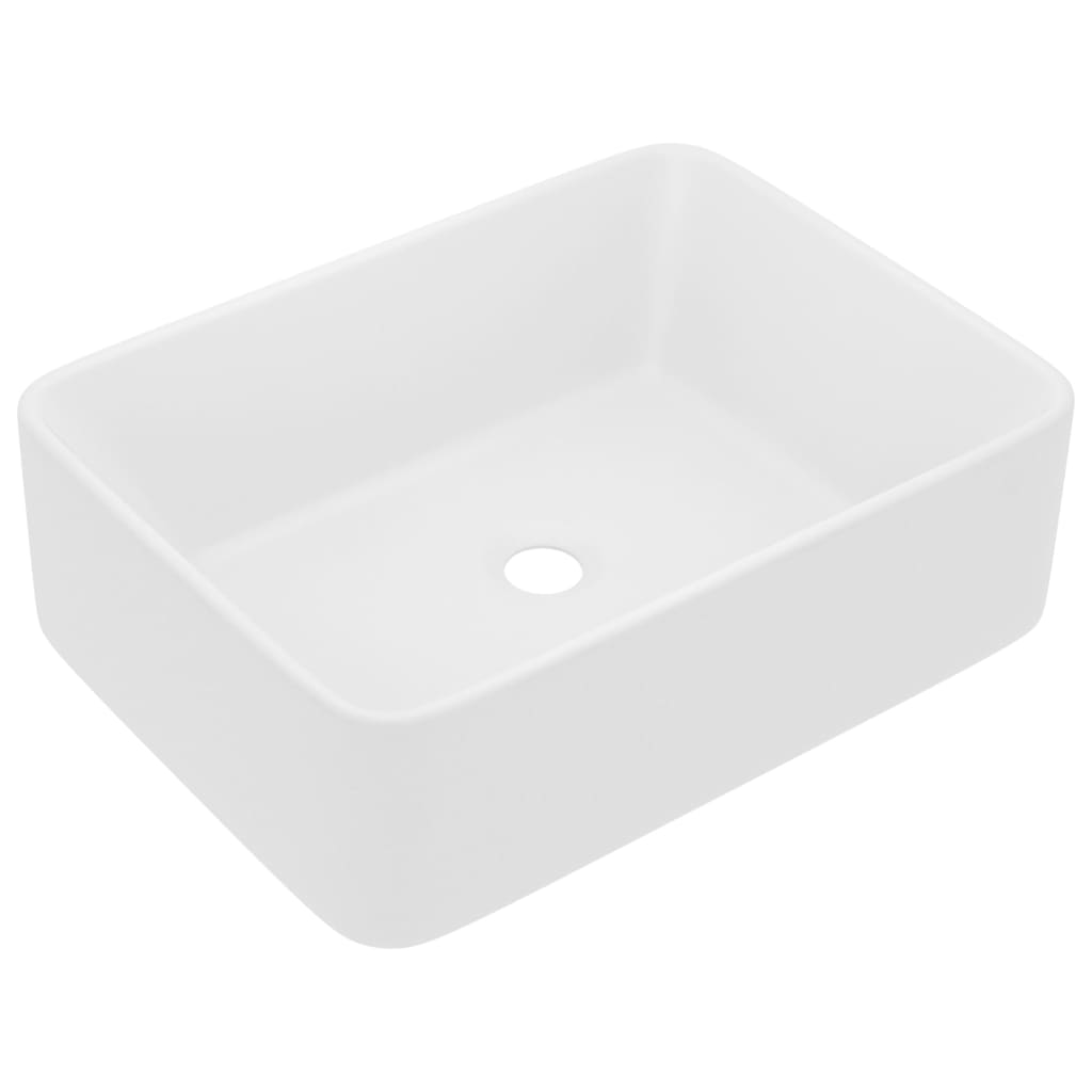 luksushåndvask 41x30x12 cm keramik mat hvid