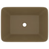 luksushåndvask 41x30x12 cm keramik mat cremefarvet