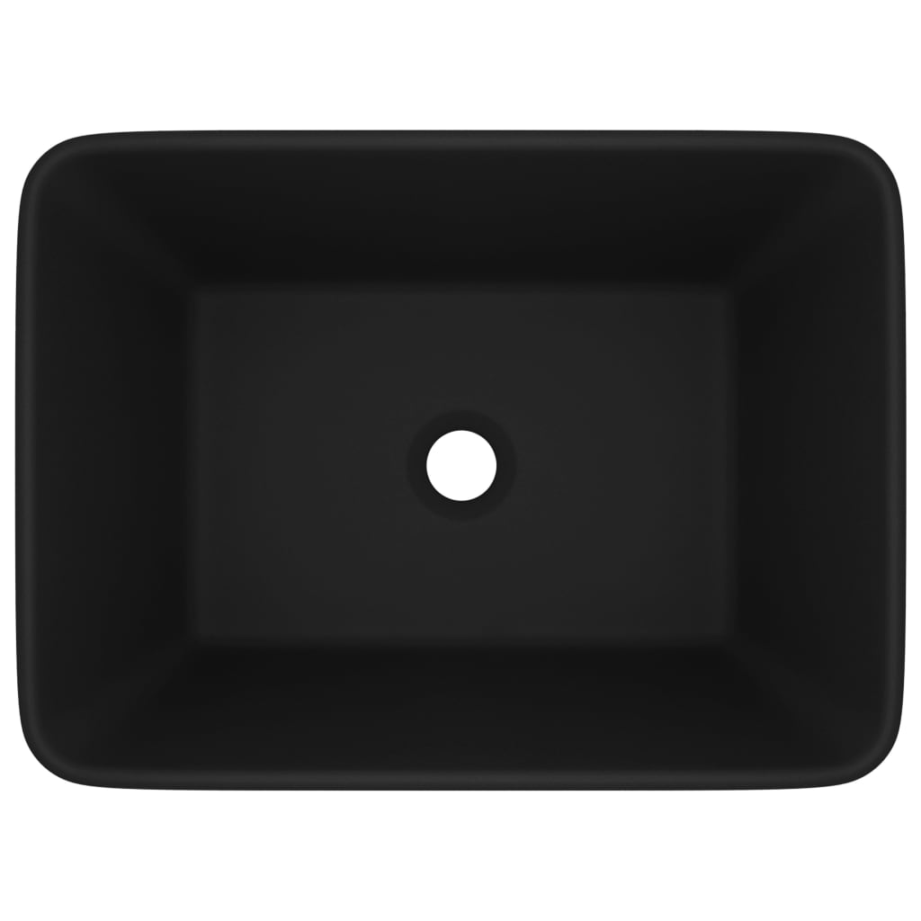 luksushåndvask 41x30x12 cm keramik mat sort