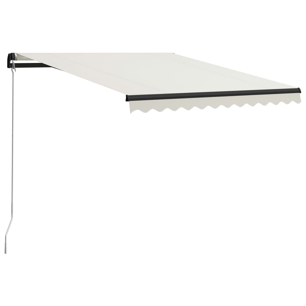 foldemarkise manuel betjening 300x250 cm cremefarvet