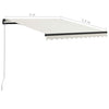 foldemarkise manuel betjening 300x250 cm cremefarvet