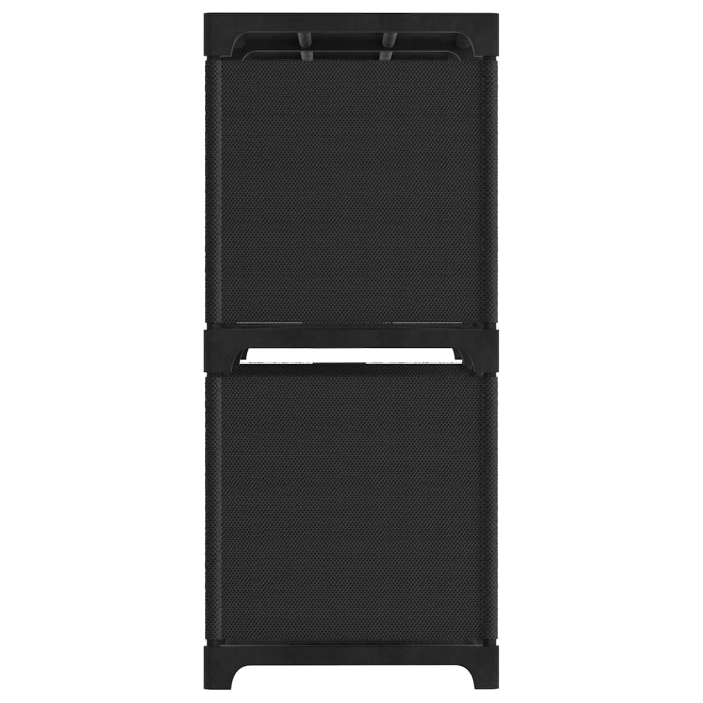 displayreol med 4 kubeformede rum 69x30x72,5 cm stof sort