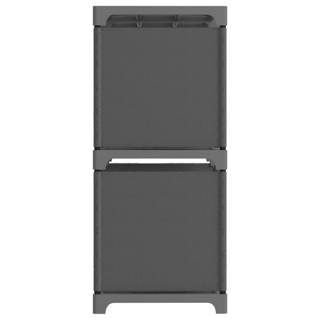 displayreol med 6 kubeformede rum 103x30x72,5 cm stof grå