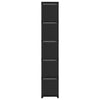 reol med 15 rum og kasser 103x30x175,5 cm stof sort