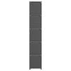 reol med 15 rum og kasser 103x30x175,5 cm stof grå