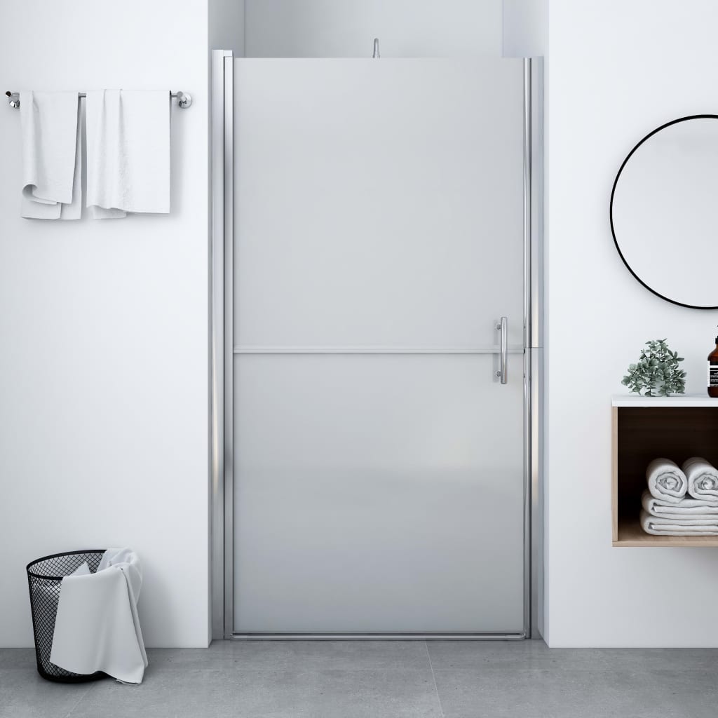 brusedør 81x195 cm matteret hærdet glas