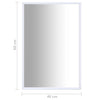 spejl  60x40 cm hvid