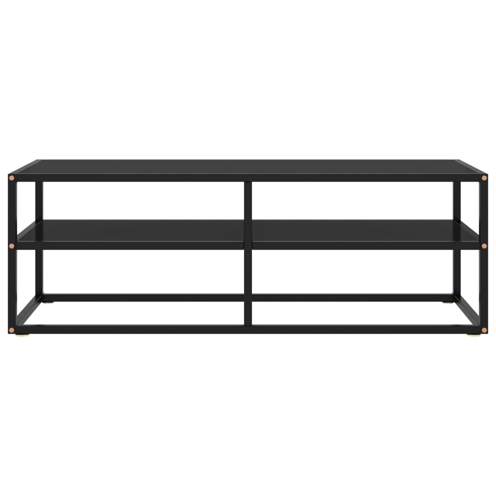 tv-bord 120x40x40 cm glas sort