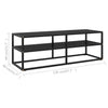 tv-bord 120x40x40 cm glas sort