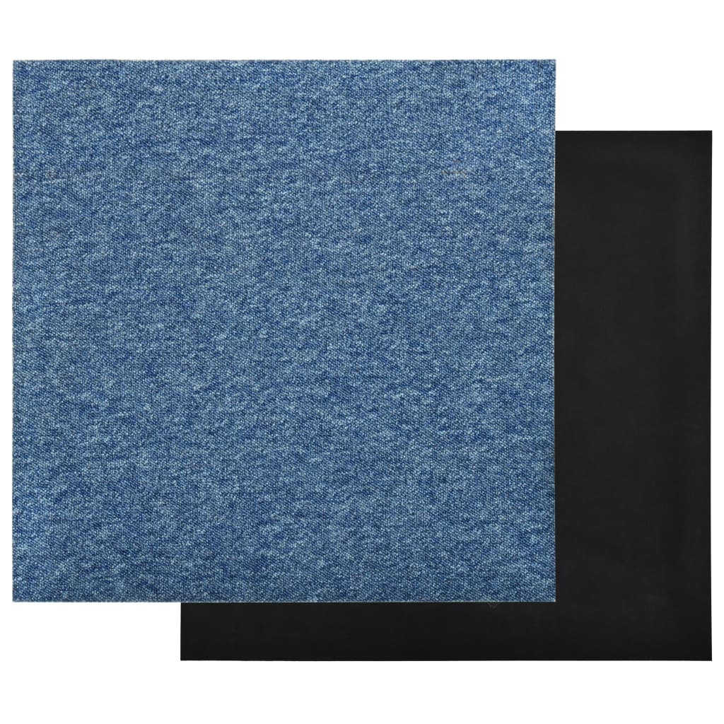 tæppefliser 20 stk. 5 m² 50x50 cm blå