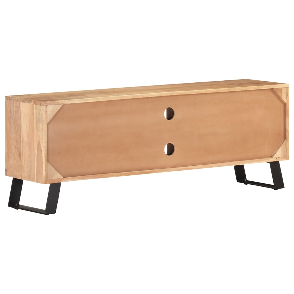 tv-skab 120x30x42 cm massivt akacietræ med naturlig kant