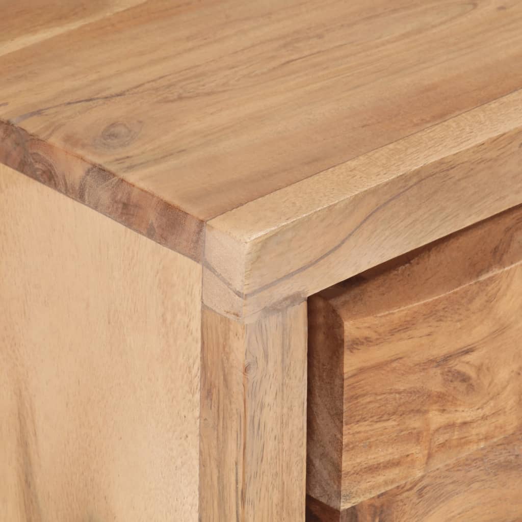 tv-skab 120x30x42 cm massivt akacietræ med naturlig kant