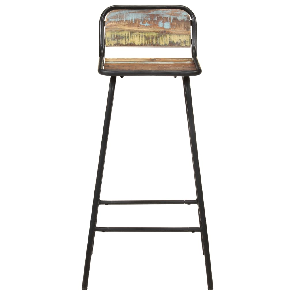 barstole 2 stk. massivt genbrugstræ