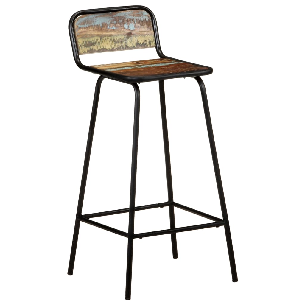 barstole 2 stk. massivt genbrugstræ