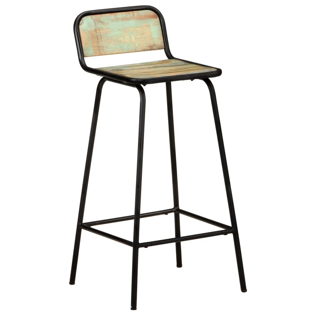 barstole 4 stk. massivt genbrugstræ